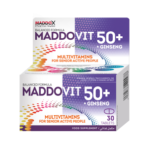 MADDOVIT 50+ WITH GINSENG BALANCED FORMULA MULTIVITAMINS 30 TABLETS